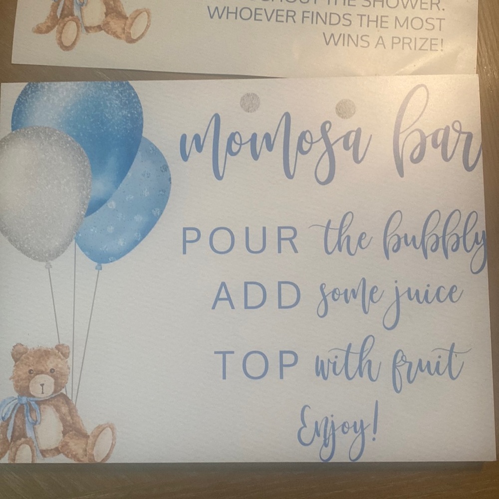 Baby shower prints